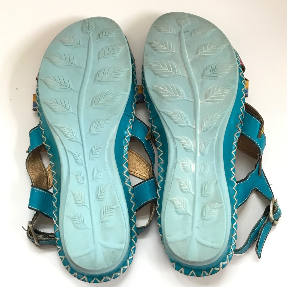SOCOFY Flower Sandals Leather Bohemian Women’s Size 7 - Picture 15 of 16